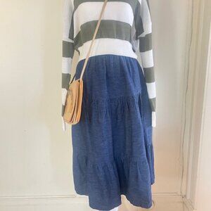 Vintage Denim Prarie Skirt Sears Jr. Bazaar Sz Sml